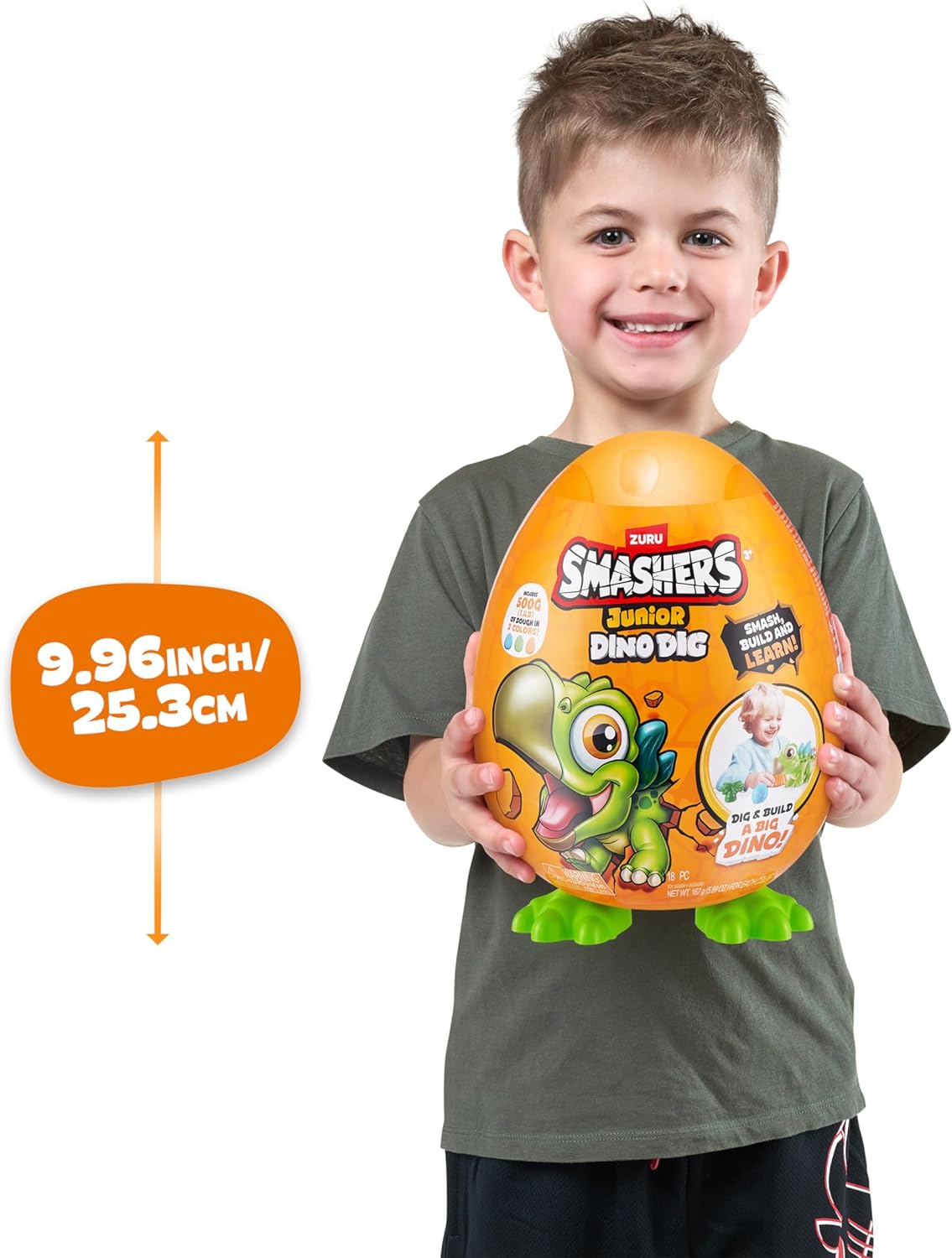 ZURU Smashers Junior Dino Dig Egg Dinosaur Toy – Build & Learn Playset