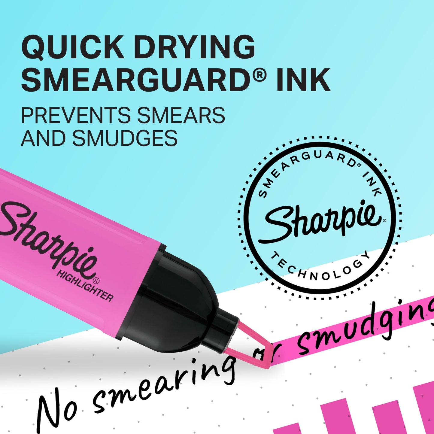 Sharpie Clear View Highlighters 3 Pack – Smear Guard, Chisel Tip, Assorted Colors