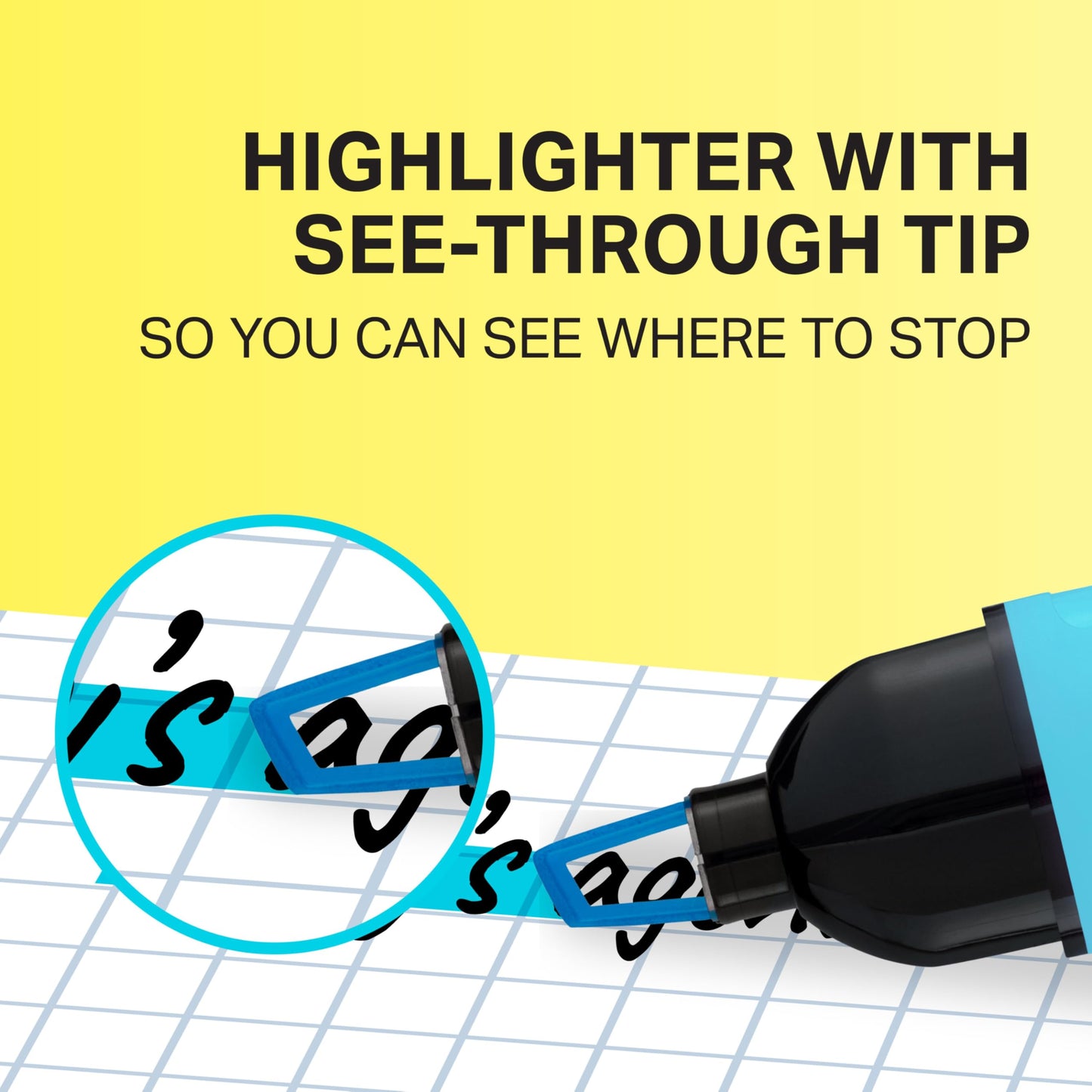 Sharpie Clear View Highlighters 3 Pack – Smear Guard, Chisel Tip, Assorted Colors