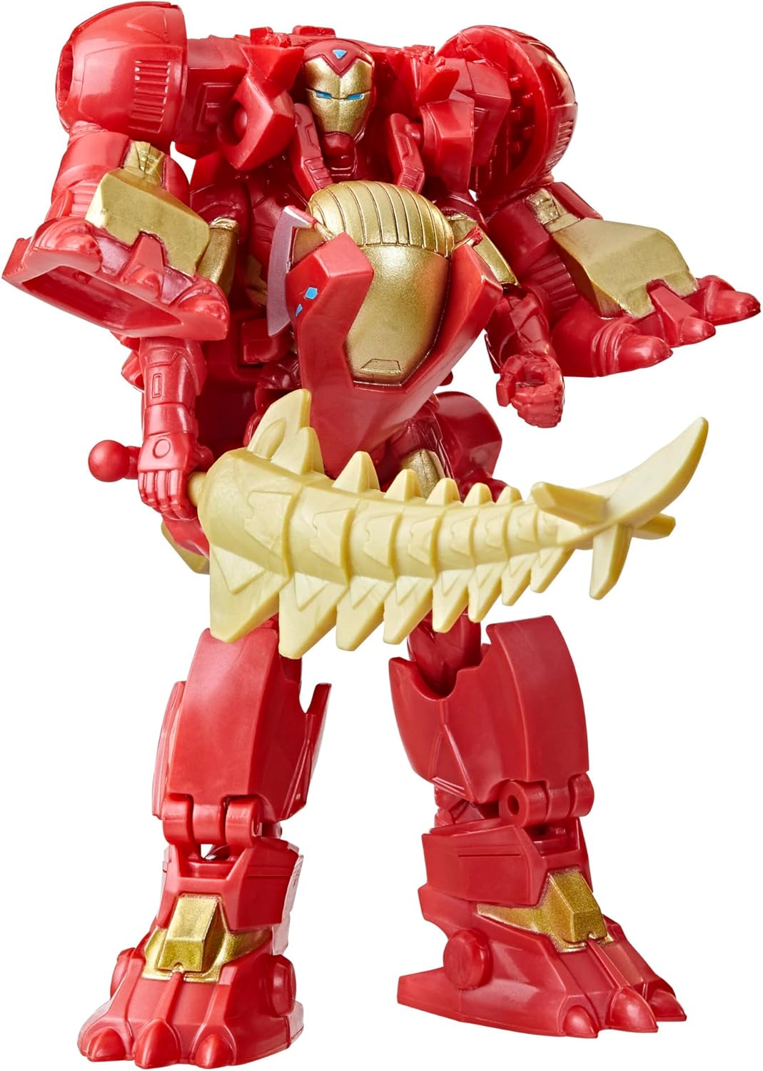 Marvel Mech Strike Mechasaur Iron Man & Iron Stomper Figure Set – Transforming Dino & Hero Figure (Hasbro)