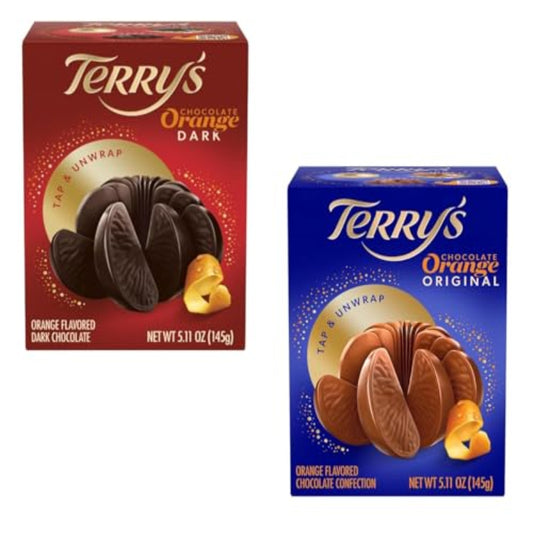 Terry’s Chocolate Orange 2-Pack – Original Milk + Dark Chocolate (5.11 oz Each)
