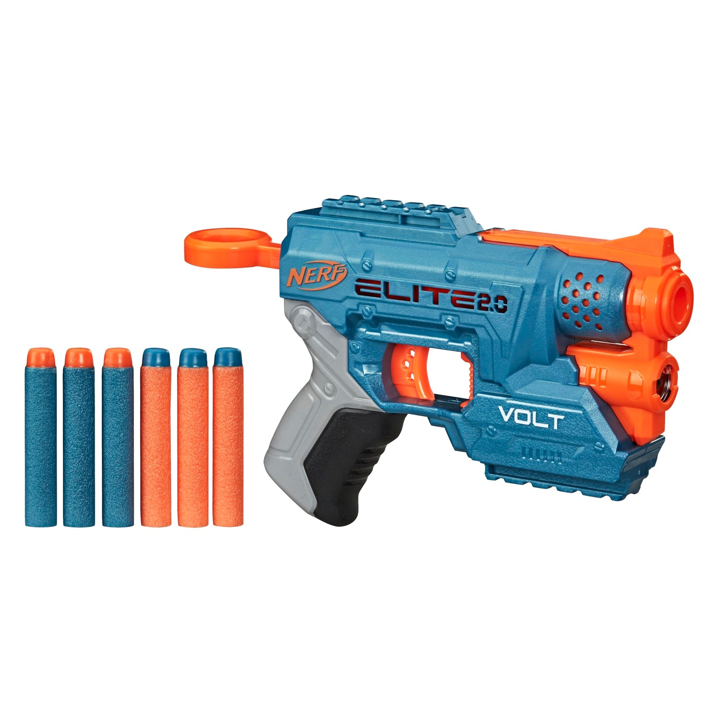Nerf Elite 2.0 Volt SD-1 Blaster, 6 Official Nerf Darts, 2 Tactical Rails to Customize for Battle, Christmas Stocking Stuffers for Kids Ages 8 and Up