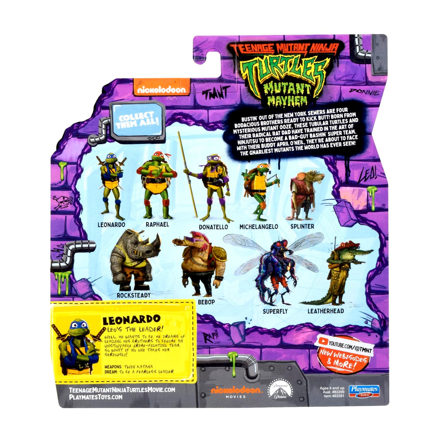 Teenage Mutant Ninja Turtles: Leonardo Basic Action Figure by Playmates Toys