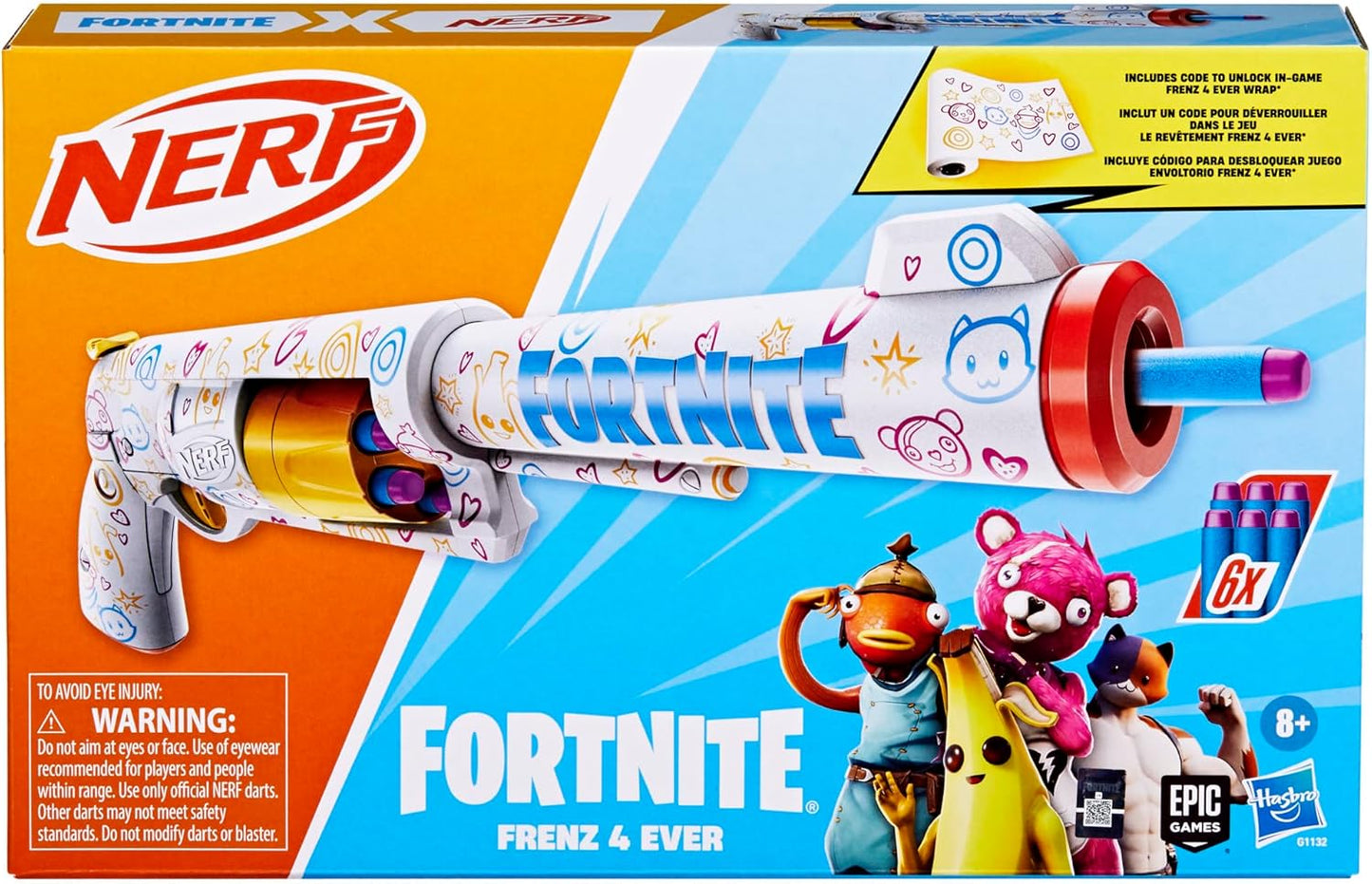 👉 Nerf Fortnite Frenz-4-Ever Dart Blaster – Includes 6 Darts + Exclusive Fortnite Code