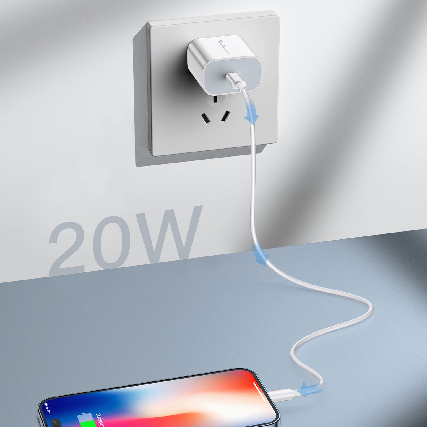 TriHaven 20W USB-C Power Adapter – Fast Wall Charger with PD 3.0