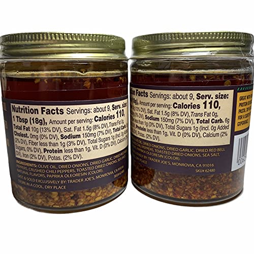 Trader Joe's Chili Onion Crunch, 6 oz (Pack of 2)