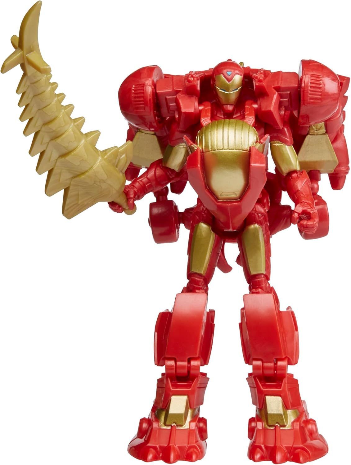 Marvel Mech Strike Mechasaur Iron Man & Iron Stomper Figure Set – Transforming Dino & Hero Figure (Hasbro)