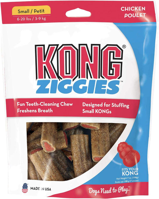 KONG Ziggies Dog Treats Small Chicken Recipe – Dental Chews for KONG Toys