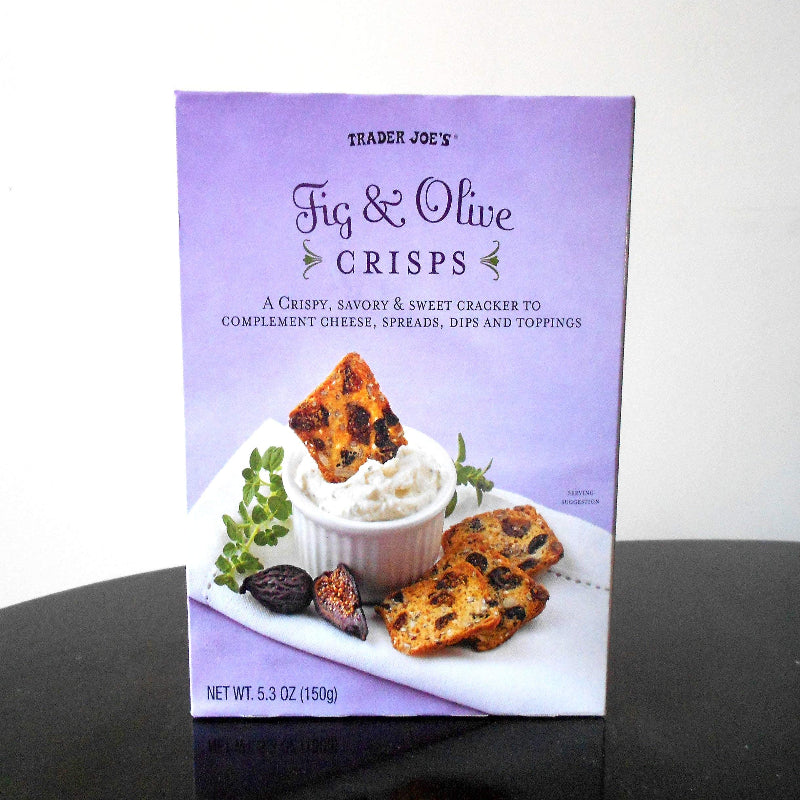 Trader Joe’s Fig & Olive Crisps – Set of 2 (5.3 oz Each) | Gourmet Snack Crackers