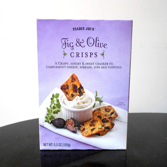 Trader Joe’s Fig & Olive Crisps – Set of 2 (5.3 oz Each) | Gourmet Snack Crackers