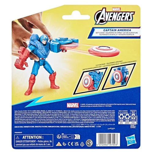 Marvel Avengers Captain America Battle Gear Action Figure – Shield Blast Accessories