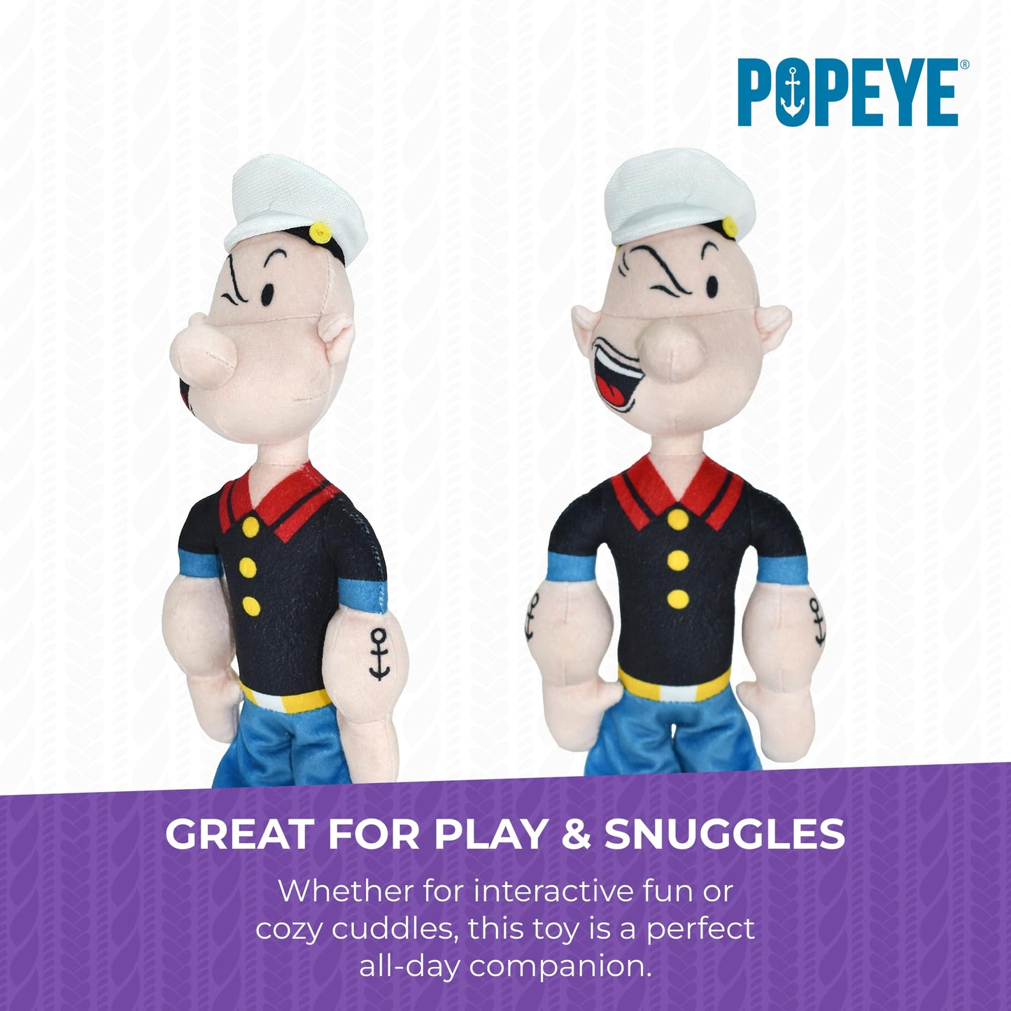 Multipet Popeye Dog Plush Toy - Toys for Dogs All Age - Extra Soft Plush Dog Toy - Toy for Cuddling & Playing