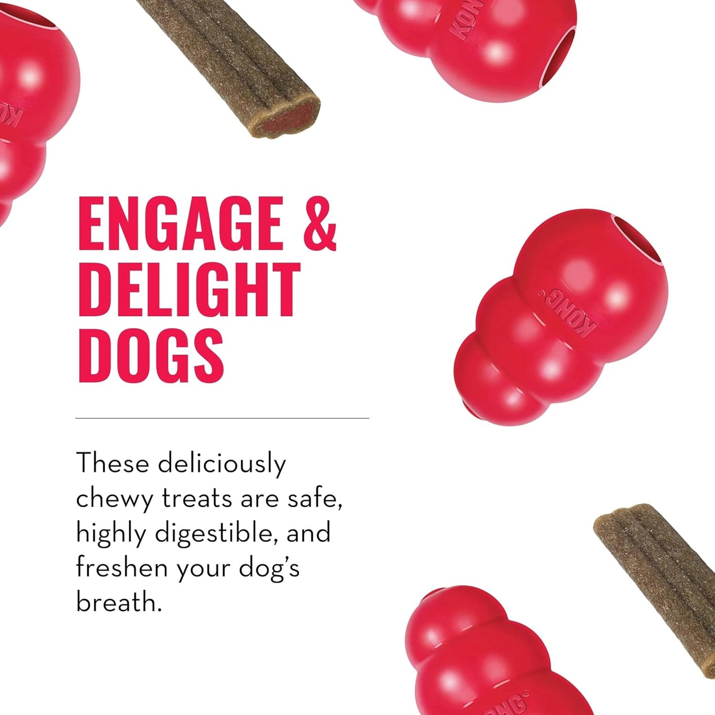 KONG Ziggies Puppy Teeth Cleaning Dog Treats Small