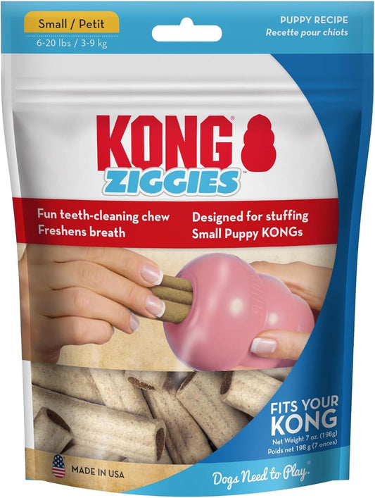 KONG Ziggies Puppy Teeth Cleaning Dog Treats Small
